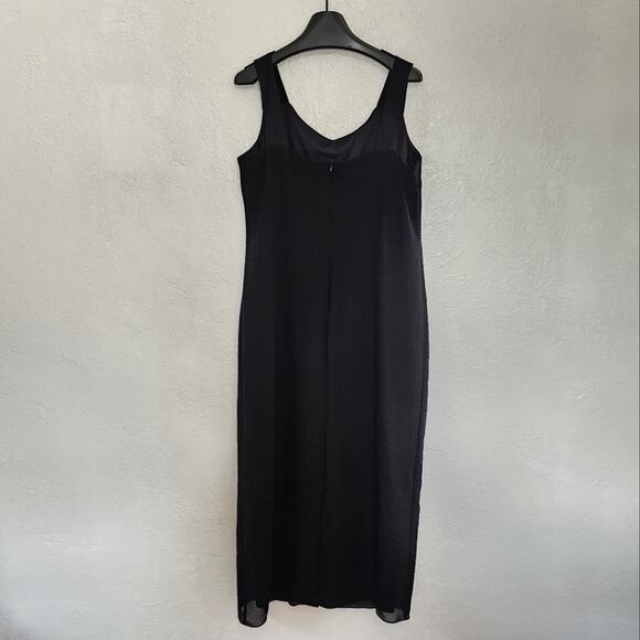 Vintage Patra Sleeveless Maxi Dress Black Size 16 - Picture 7 of 12